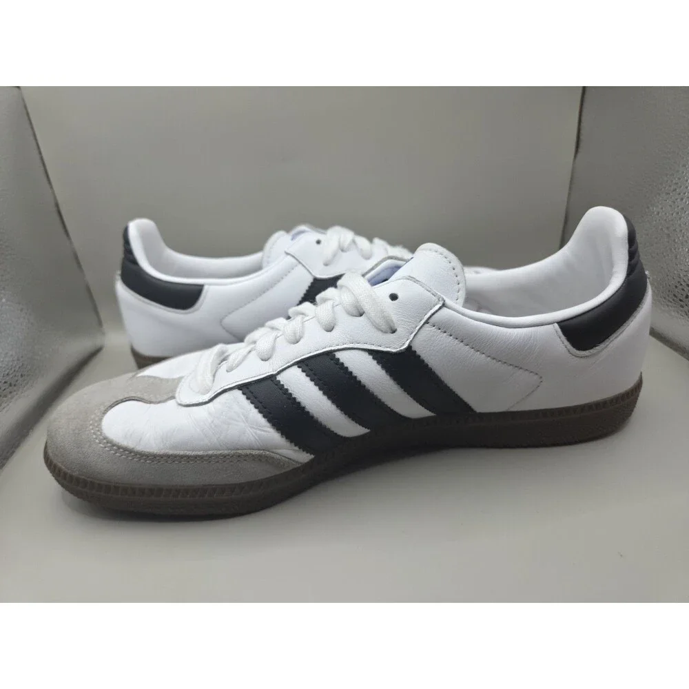 Adidas Samba OG Low Mens 9.5 White Black Gray Gum B75806